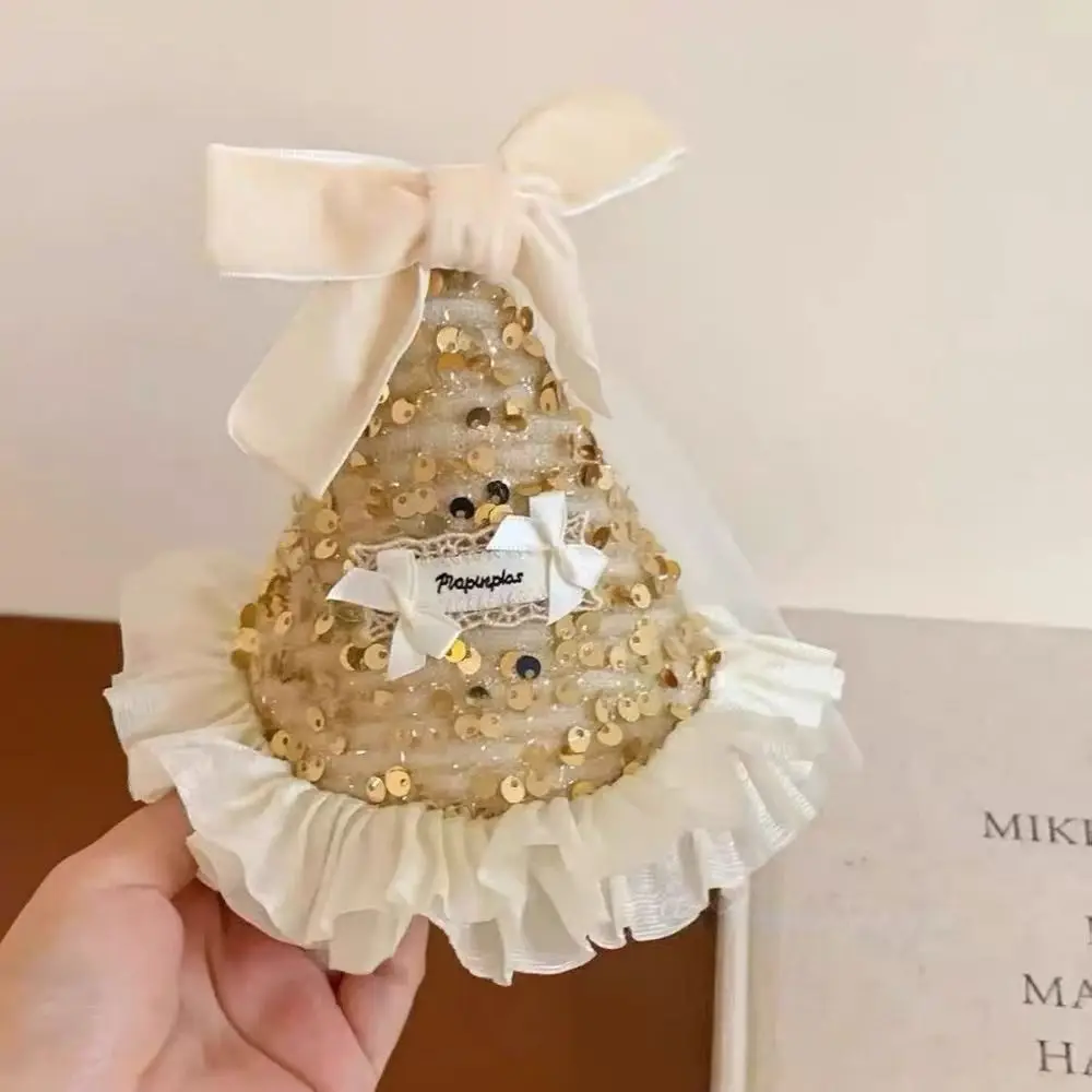 

Очаровательная шляпка-котелок с пайетками для девочек, бархатная, кружевная, с сеткой, корейский стиль, аксессуар для волос на день рождения