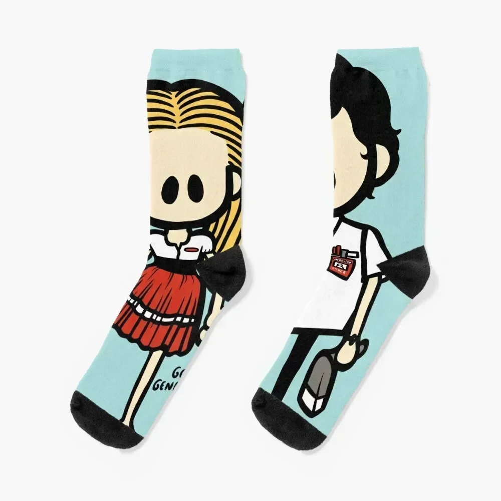

Chuck and Sarah Socks winter gifts Stockings compression new year hockey Luxury Woman Socks Men's