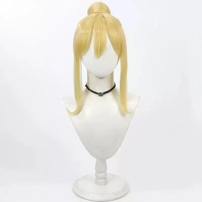 New Lucy Heartphilia Cosplay Wig Yellow Heat Resistant Synthetic Hair+Free Wig Cap Halloween Party