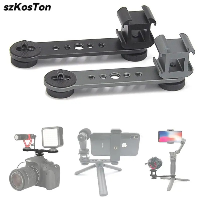 Hot Shoe Extension Bar Mount Cold Shoe Extension Flash Bracket Mount For Nikon Canon Sony Olympus DSLR Camera Camcorder DV