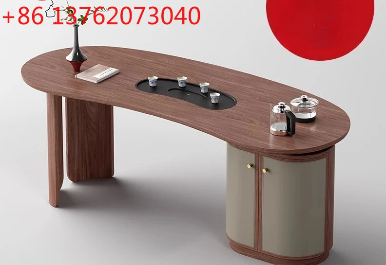 

High-end tea table and chair combination boss office tea table modern light luxury Kung Fu tea table