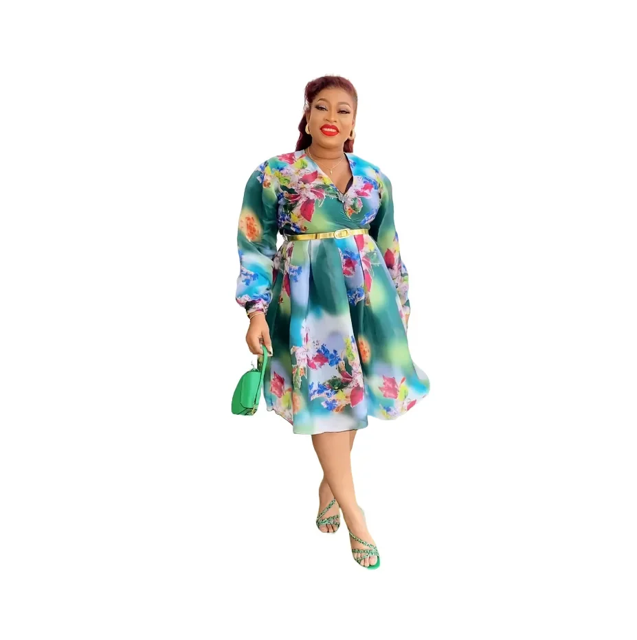 Eleganti abiti africani per le donne 2024 nuova stampa primaverile abbigliamento africano Plus Size abito da sera Dashiki Ankara Outfit Robe