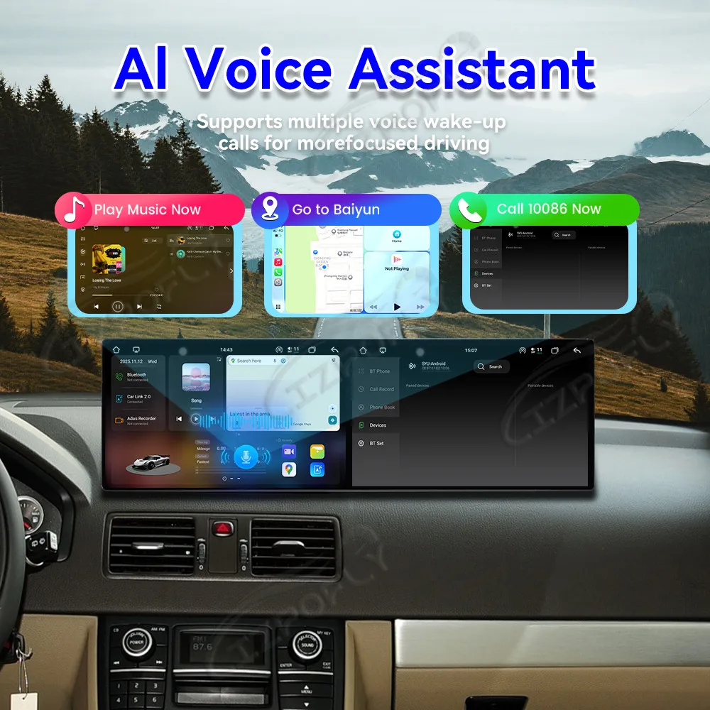 Dual 10.1 Inch Screen Android Car Radio For Volvo XC60 2009-2013 CarPlay GPS Navigation Multimedia Video Stereo Head Unit WIFI