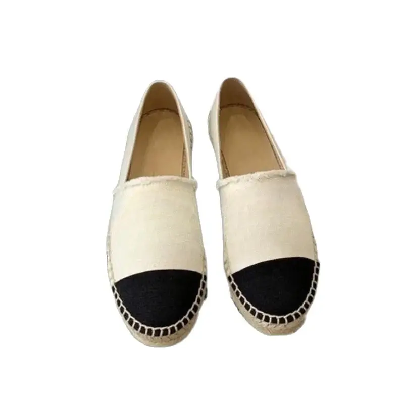 Dress New Spring flat canvas Women casual Fisherman Loafers Thick soled twine fashion shoes Size 35-42