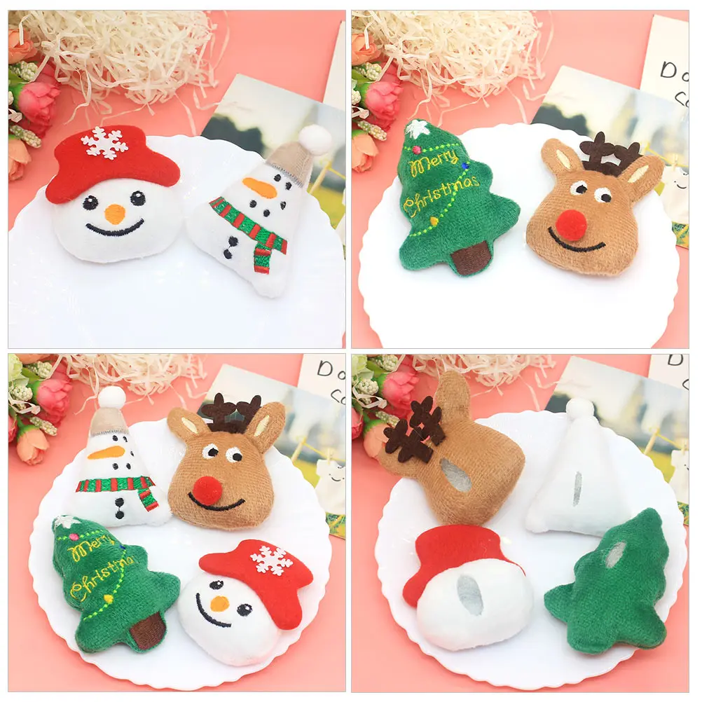 

Christmas DIY Accessories Set Snowman Reindeer Tree Hair Clip Headdress Material Xmas Gift Party Supplies Craft nament