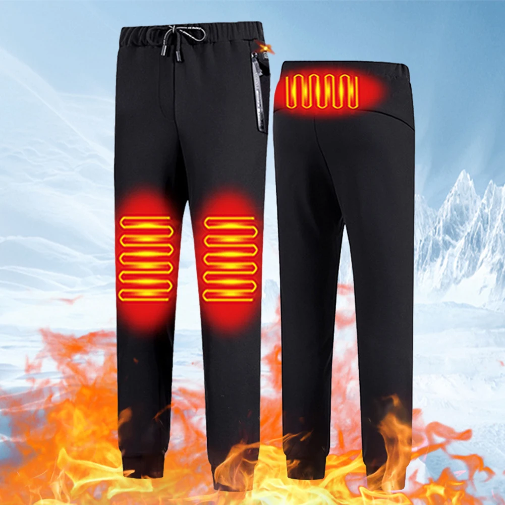 

Теплые брюки с подогревом с зарядкой через USB, плюшевые брюки с 3 зонами с подогревом, брюки с электрическим подогревом, 3 контроля температуры, водонепроницаемые для мужчин и женщин