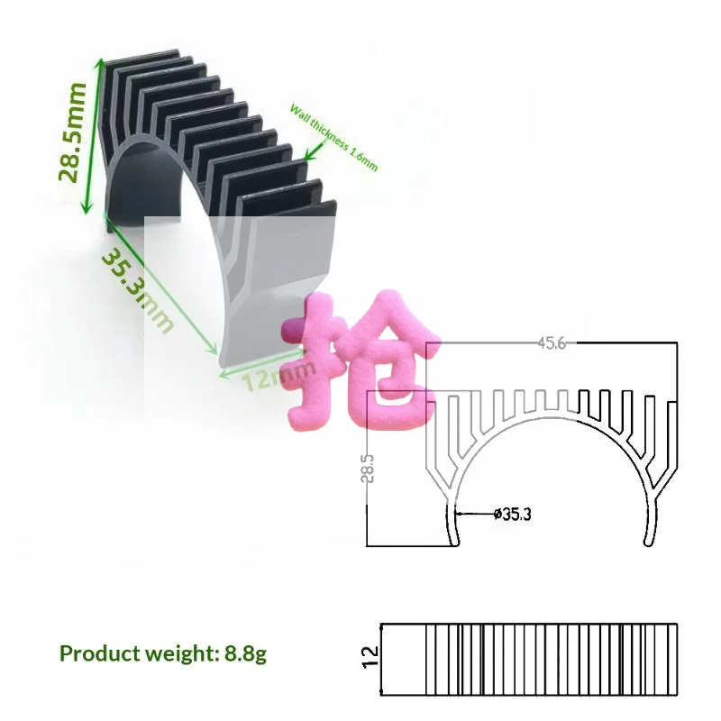 

For K1 K1 Max K1C Round Motor Cooling Heat Sink Fasting Heat Dissipation For K1 MAX Extuder Motor Heat Sink 3D Printer Parts
