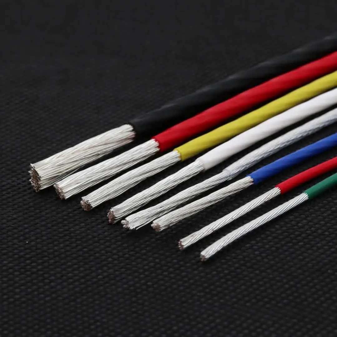 1 Meter PTFE Silver Plated Wire High Purity OFC Copper Cable HiFi
