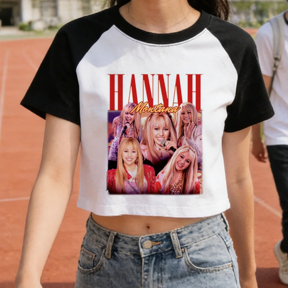 Hannah Montana Crop-Top Teenager lustig 2000er Manga günstige Tops T-Shirts Gothic 2000er Party Grunge Y2K – Detail 20