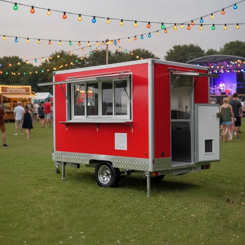 Carritos De Comida Food Track Small Hamburger Coffee Van Truck Mobile Restaurant Catering Trailer Fully Equipped Kitchen