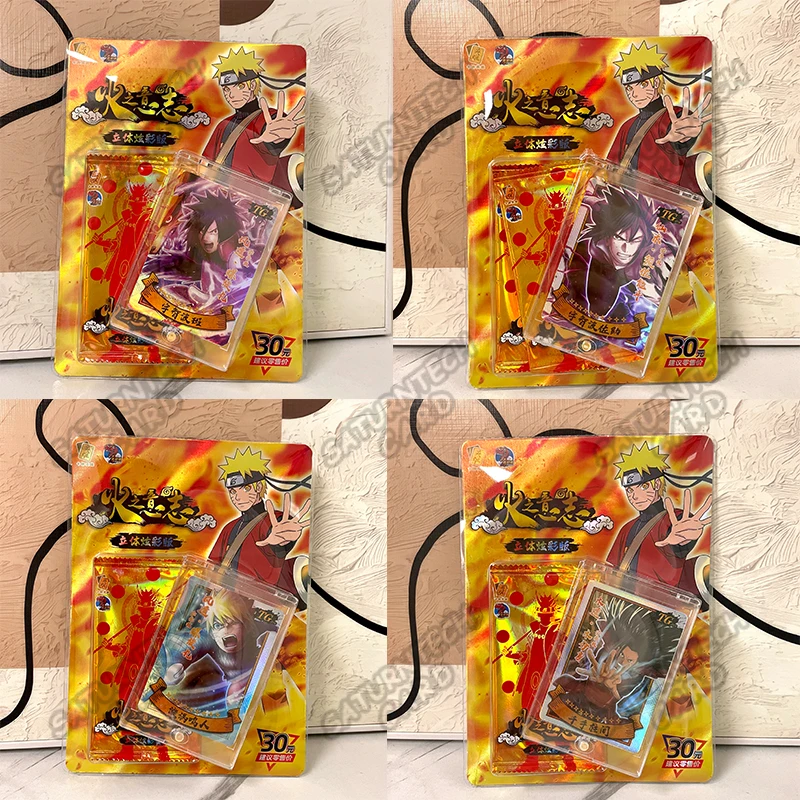 

Genuine Naruto Little Dino Booster Box Rare Flash SSP Cards Will of Fire Naruto Sasuke Anime Collectible Trading Cards Kids Toy
