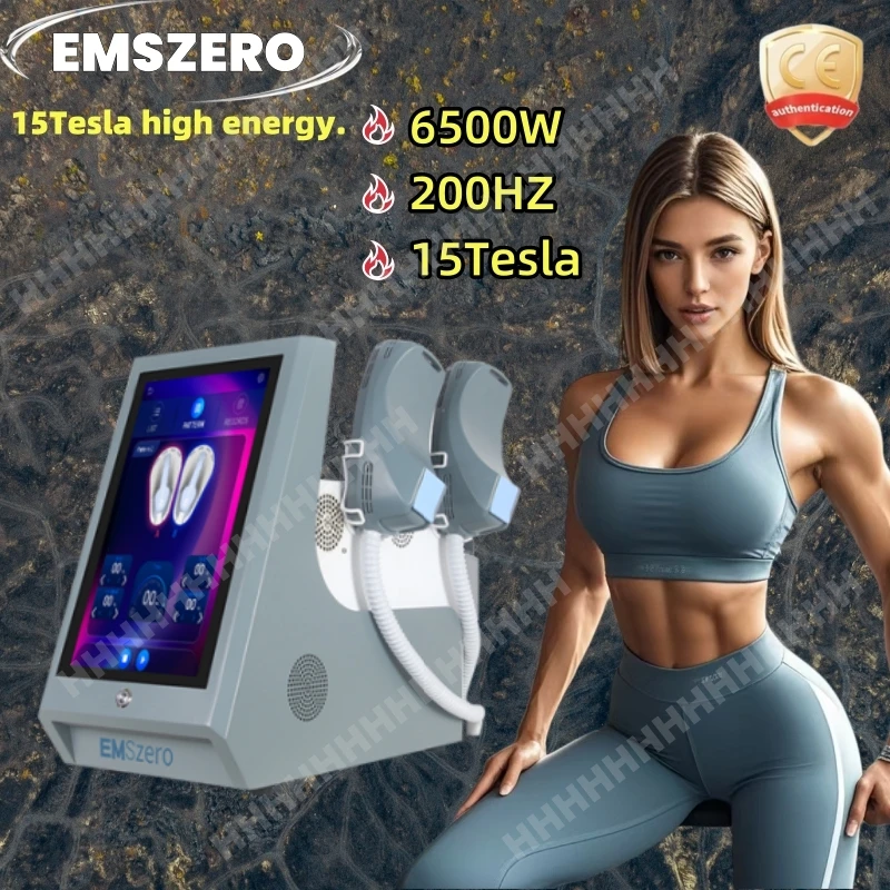 6500W Emszero Body Slimming Sculpt Therapy Contouring Electromagnetic Weight Loss 4 Handles Pelvic Cushion Build Muscle Machine