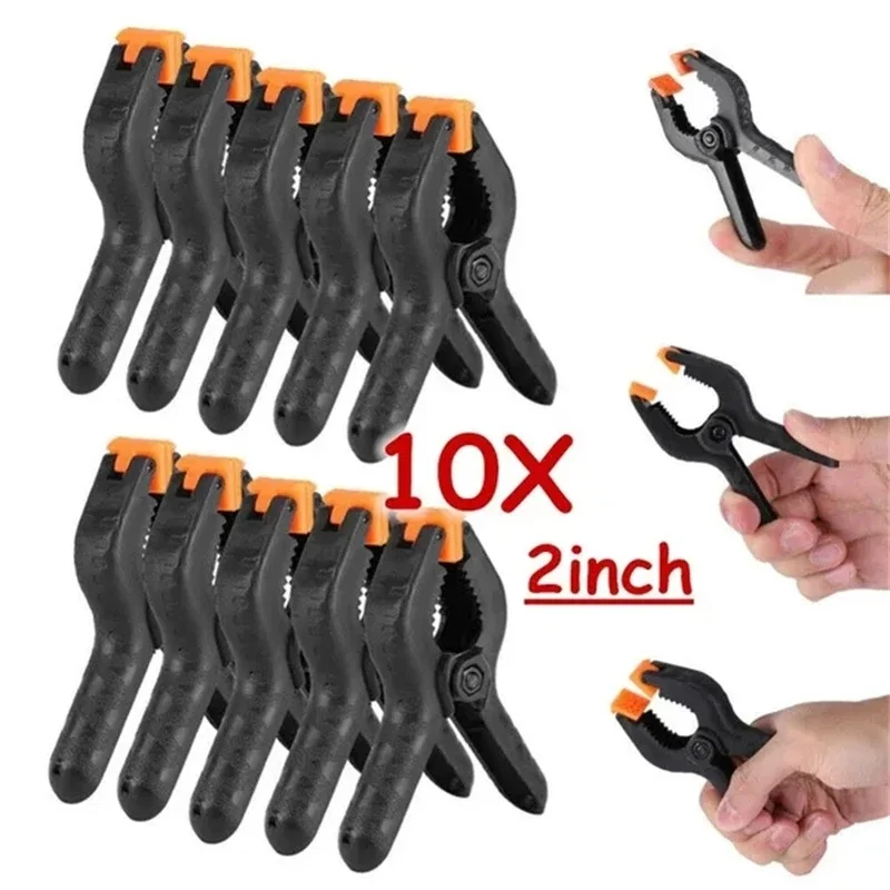 5/10 Pack 2inch Plastic Nylon Adjustable Woodworking Tools Spring Clip Carpentry Clamps Menuiserie Outillage
