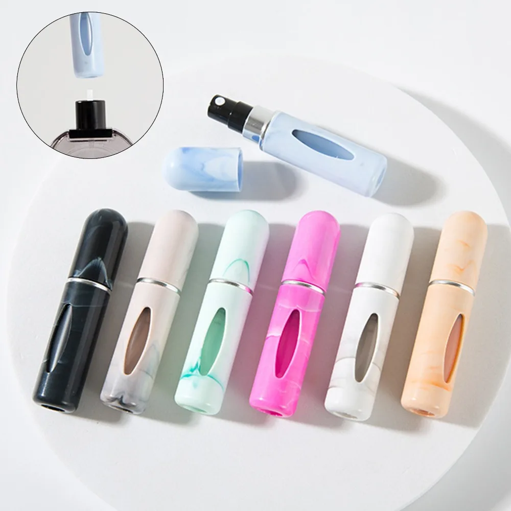 New Hot 5ml Marble Pattern Perfume Atomizer Refillable Bottom Fill Portable Mini Travel Spray Bottle Empty Fragrance Container