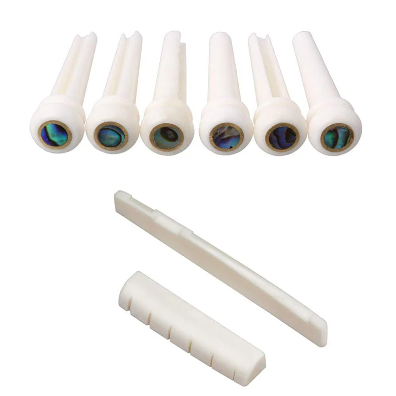 New String Guitar Guitar Bridge Pins Nut Ivory Acoustic Guitar Bridge Pin Cattle lp Tailpiece Tremolo