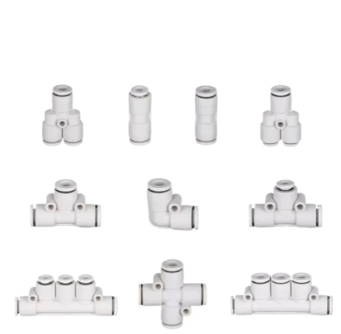 3 4 5 6 mm PU PG PY PWY PV PVG PE PEG PK PKG White Cap Mini Pneumatic Air fittings Connector For Cylinder air compressor