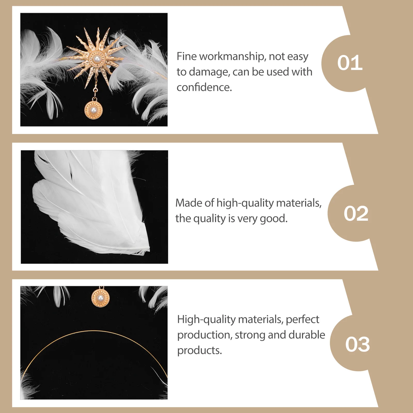 

1Pcs Wing Metal Hairband Elegant Bridal Headdress Photography Prop Retro Decorative Hair Accessory Wedding Party