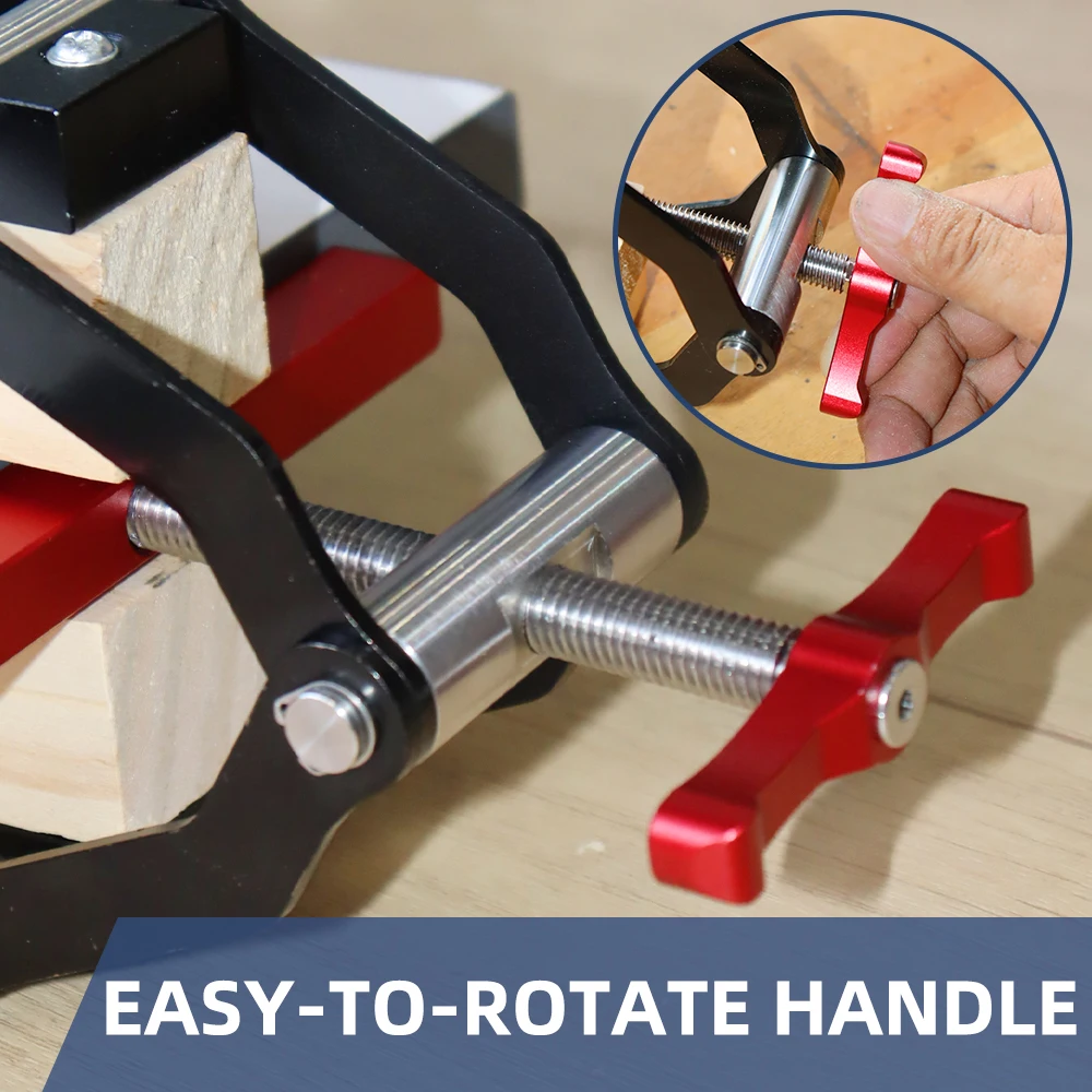 ENJOYWOOD Braçadeira de painel de 4 vias Braçadeira de colagem de madeira Clipes de gabinete de pressão de quatro vias para marceneiros de armários e fabricantes de móveis