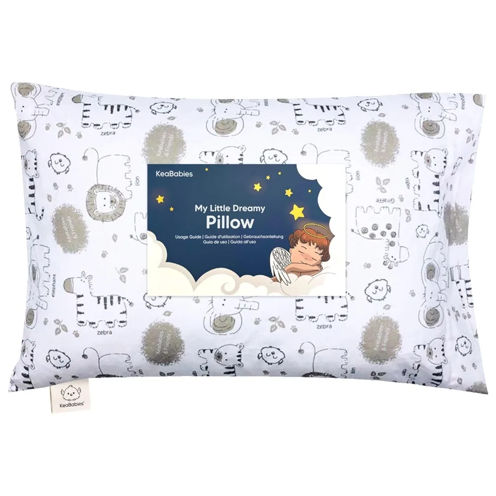 

Toddler Pillow with Pillowcase - 13x18 My Little Dreamy Kids Travel Bed Pillows for Sleeping, Organic Cotton Small Pillowcase