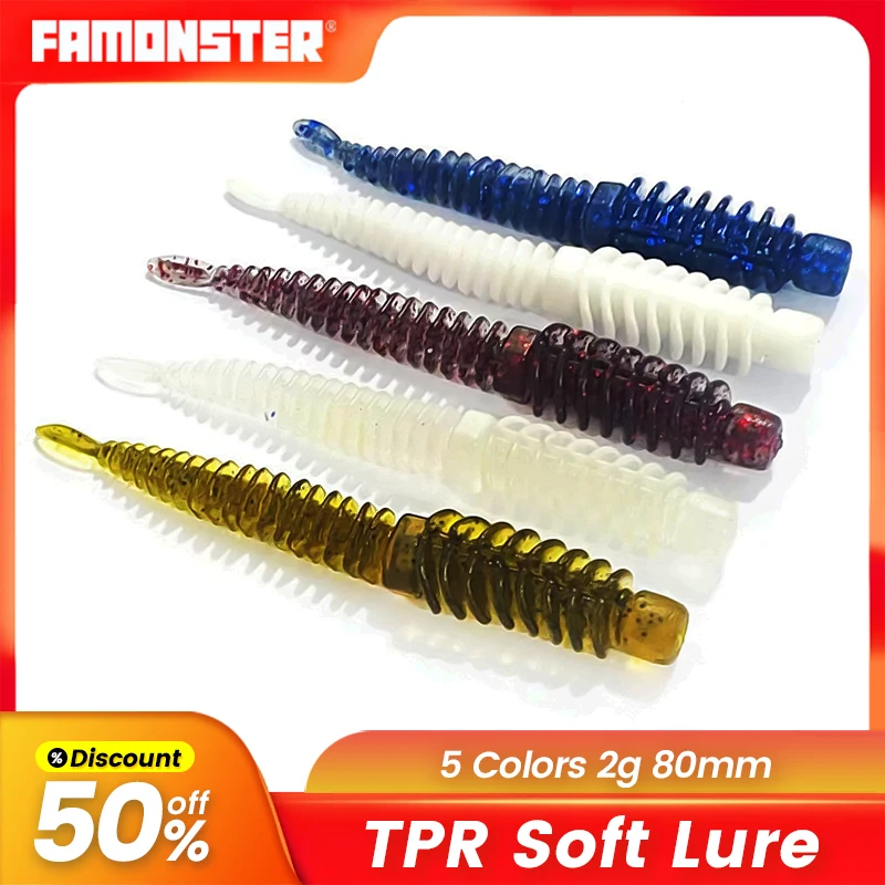 

Famonste TPR 80mm 2g Soft Lures Silicone Fishing Bait Artificial Shad Silicone Baits Wobblers Swimbait leurre souple