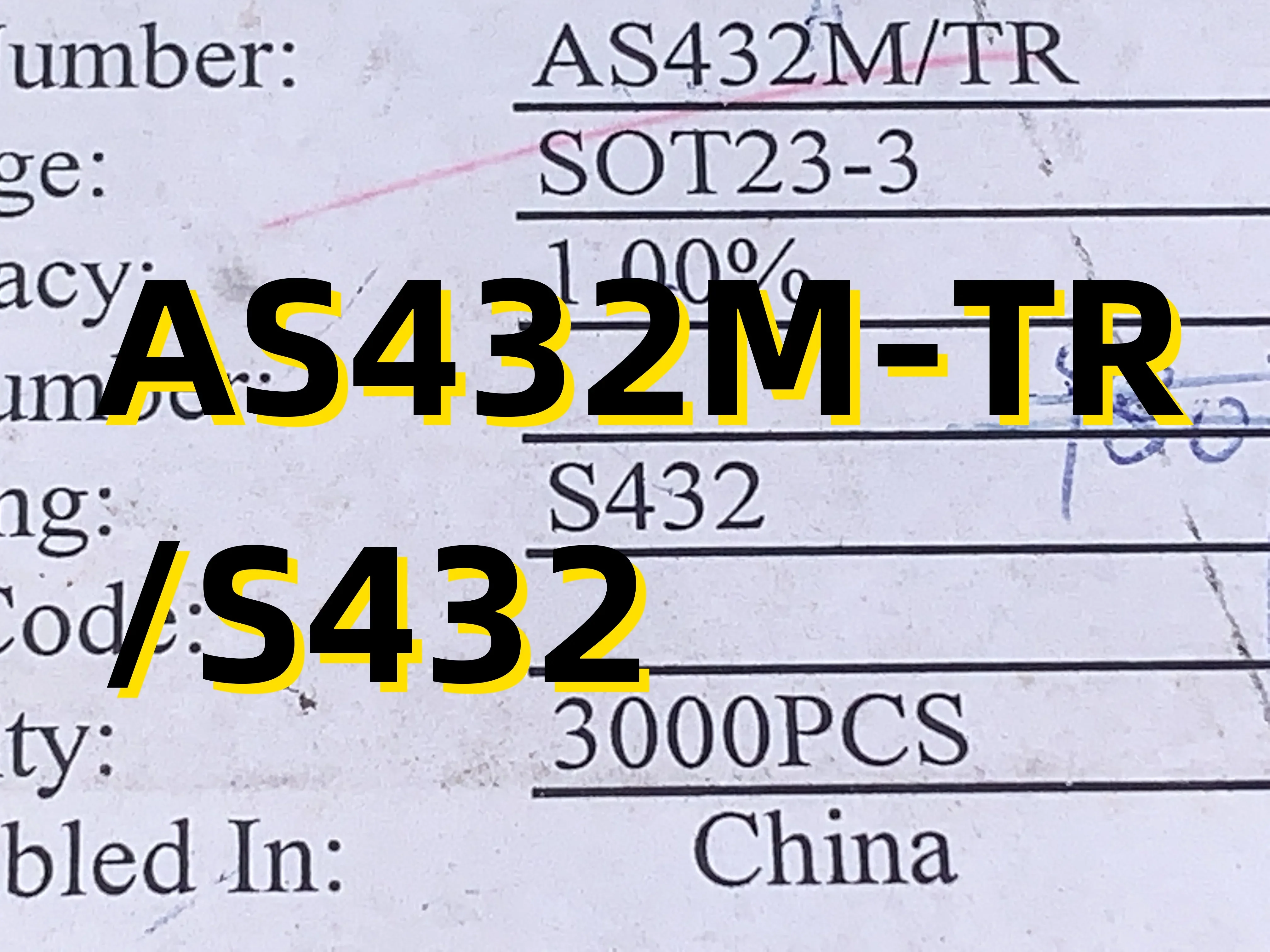 

Совершенно новый оригинальный комплект из 10 шт. AS432M-TR /S432