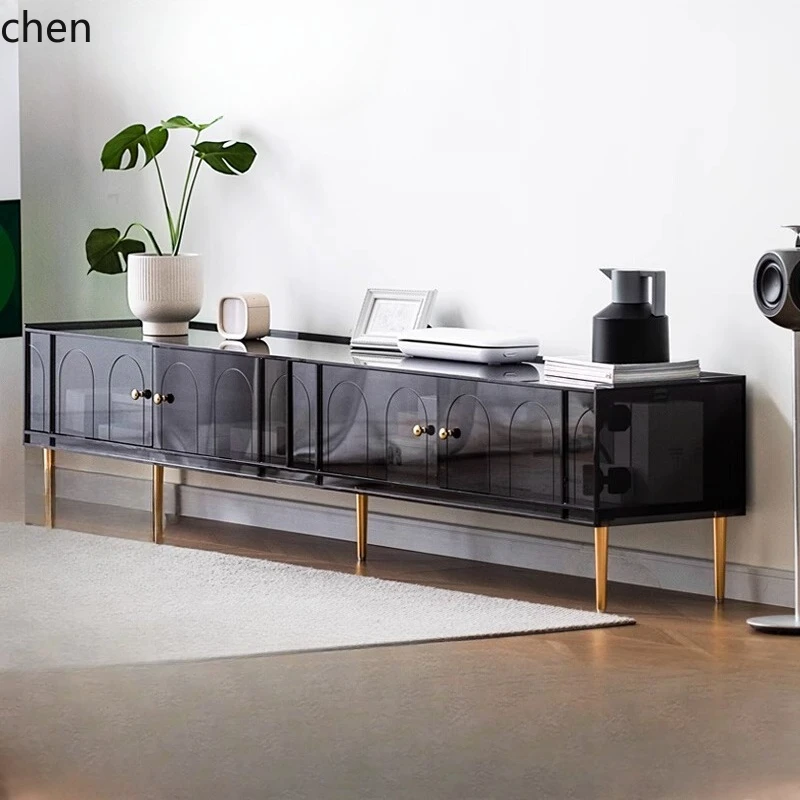 

ZML light luxury acrylic TV cabinet household modern simple living room locker storage TV cabinet