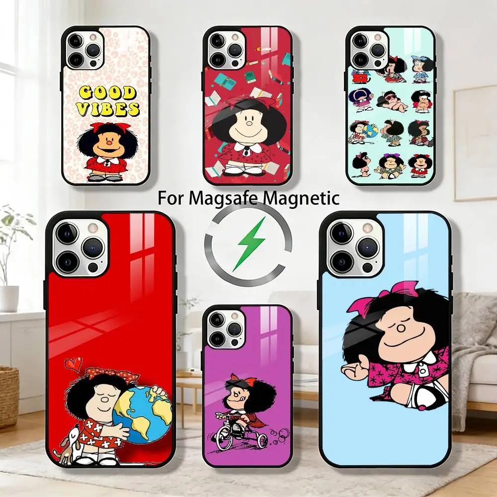 

Cartoon Cute M-MafaldaS Phone Case For iPhone 17,16,15,14,13,12,Plus,Pro,Max for Magsafe Magnetic Wireless Charging