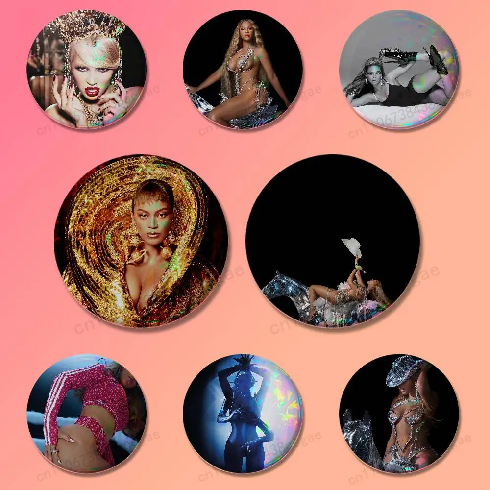 

Singer B-Beyonces Hot Badges 25 32 44 58 75 mm Cartoon Brooches Cosplay Pins Backpack Shoes Hat Accessories Lover Gifts