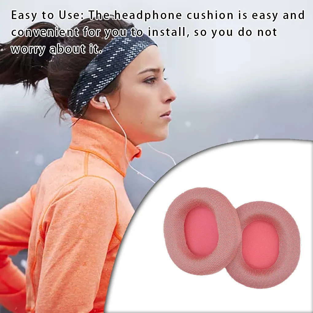 Almohadillas para los oídos, cojín de repuesto transpirable para auriculares Arctis 3 5 7, color rojo