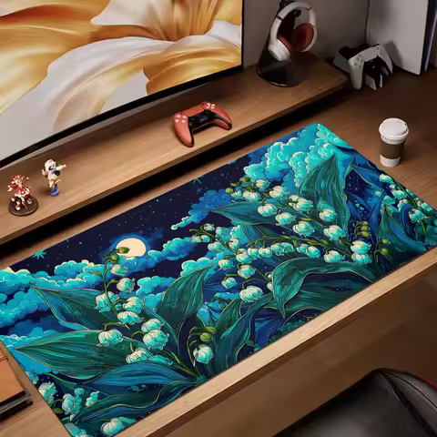 Lantern grass pattern office Mouse Pad rubber anti-slip Desk Mat gamer pc accessories Gaming mat keypad expansion mousepad