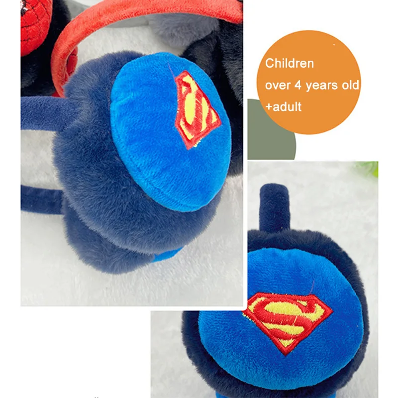 Disney Spiderman Captain America Earmuffs Gifts For Children Adult Winter Warm Boys Ear Warmer Cool Student Outdoor Earm Warth