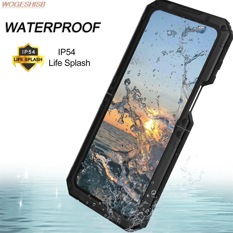 Armor Heavy Duty Protection Phone Case for Samsung Galaxy Z Flip5 360 Shockproof Metal Tank Cover Fundas for Galaxy Z Flip 5