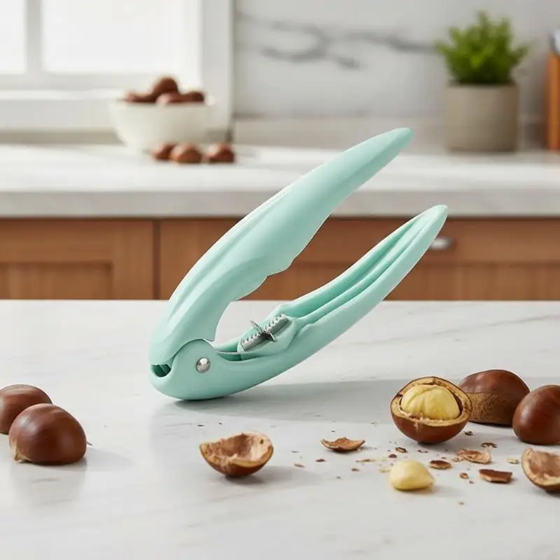 Durable Plastic Chestnut Opener With Sharp Cross Serrated Edge Nonslip Handle For Nut Shelling Daily Use