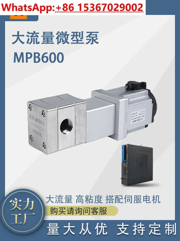 Stainless Steel Pump Head High Precision Paste Filling Metering Servo Motor Large Flow Micro Pump