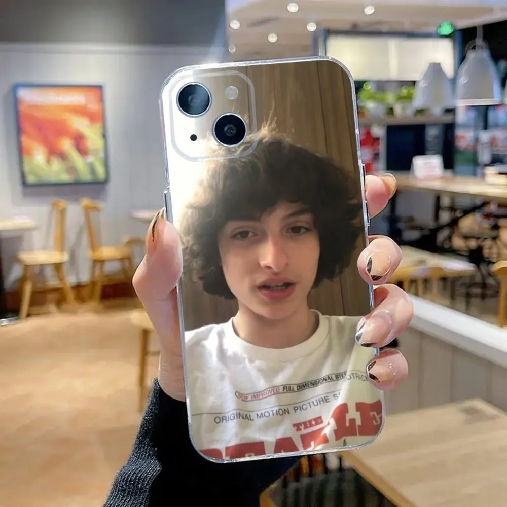 Actor F-Finn Wolfhard Phone Case For iPhone 15,14,13,12,11 Plus,Pro,Max,XR,XS,X,7,8 Plus,SE,Mini Transparent Silicone Soft