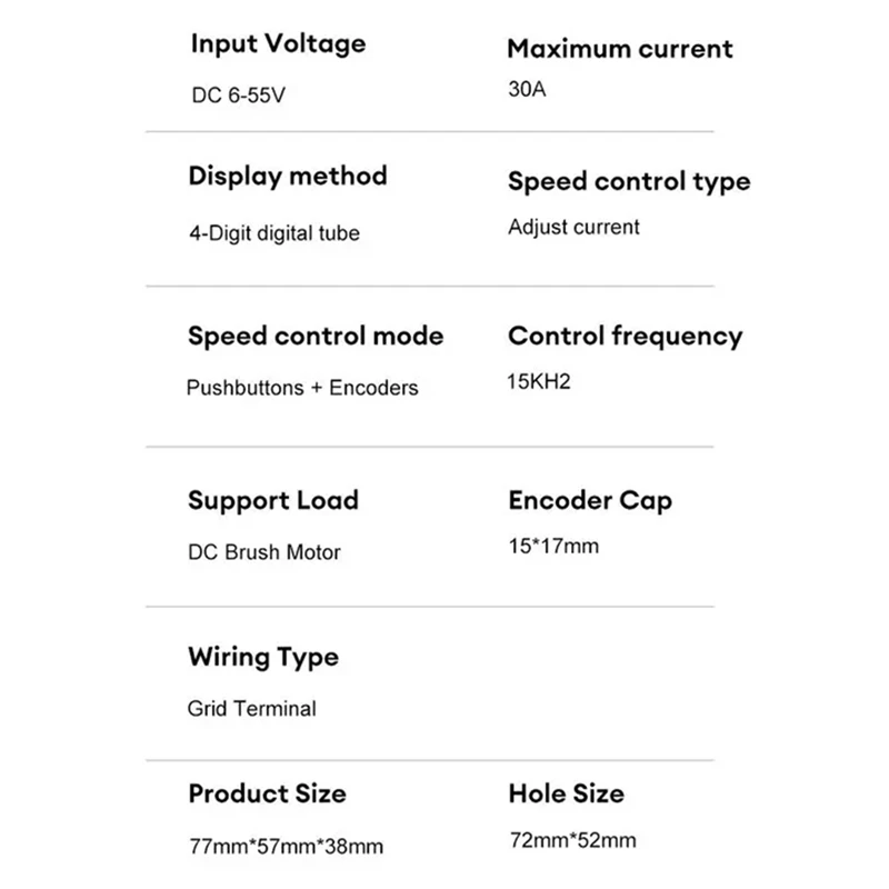 DC6-55V PWM Motor Speed Controller Adjustable Regulator Generator Motor Governor