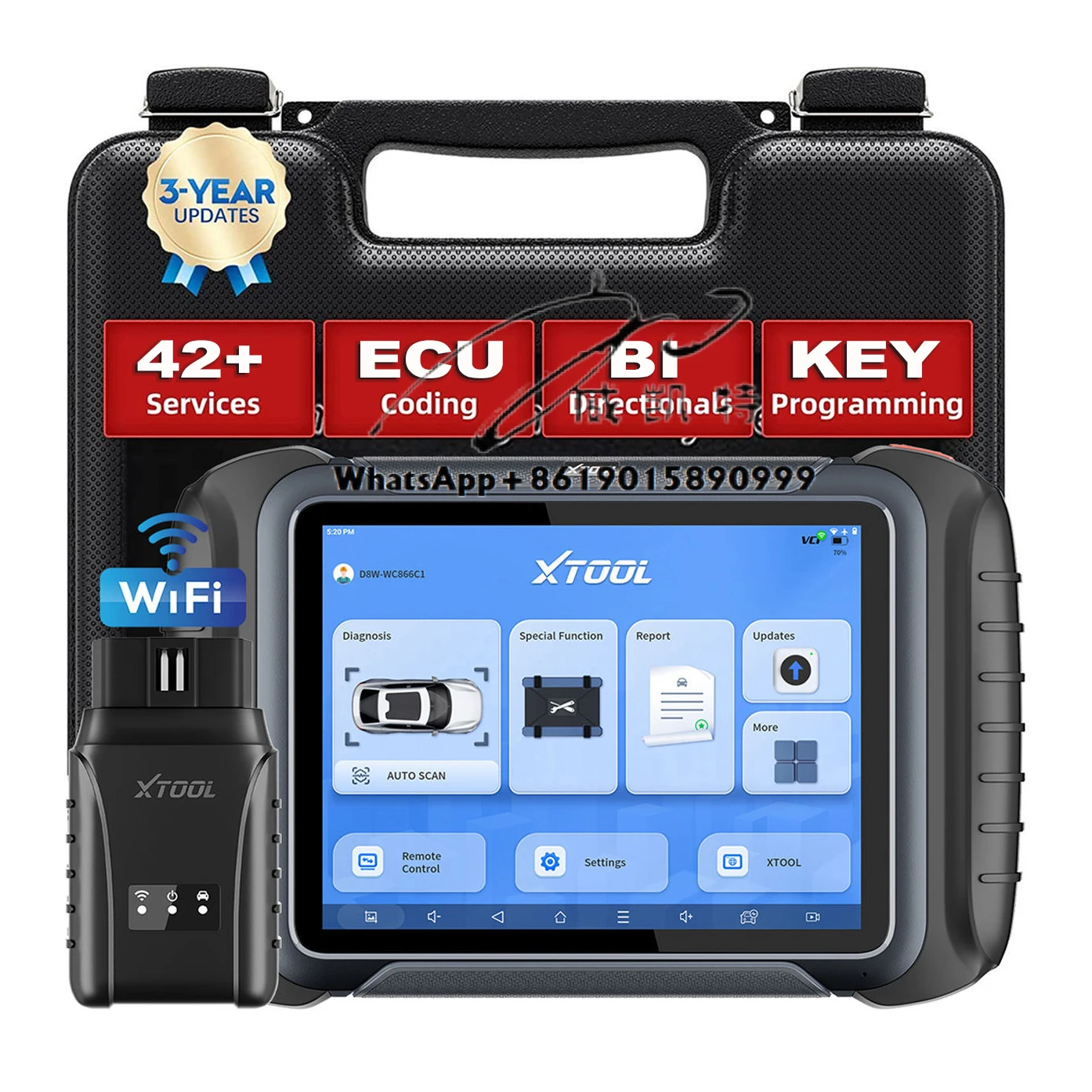 

2025 New XTOO D8W Diagnosis and Coding Machine for All Cars,car Key Frequency Searcher and Programmer Car Testing Tool with FCA