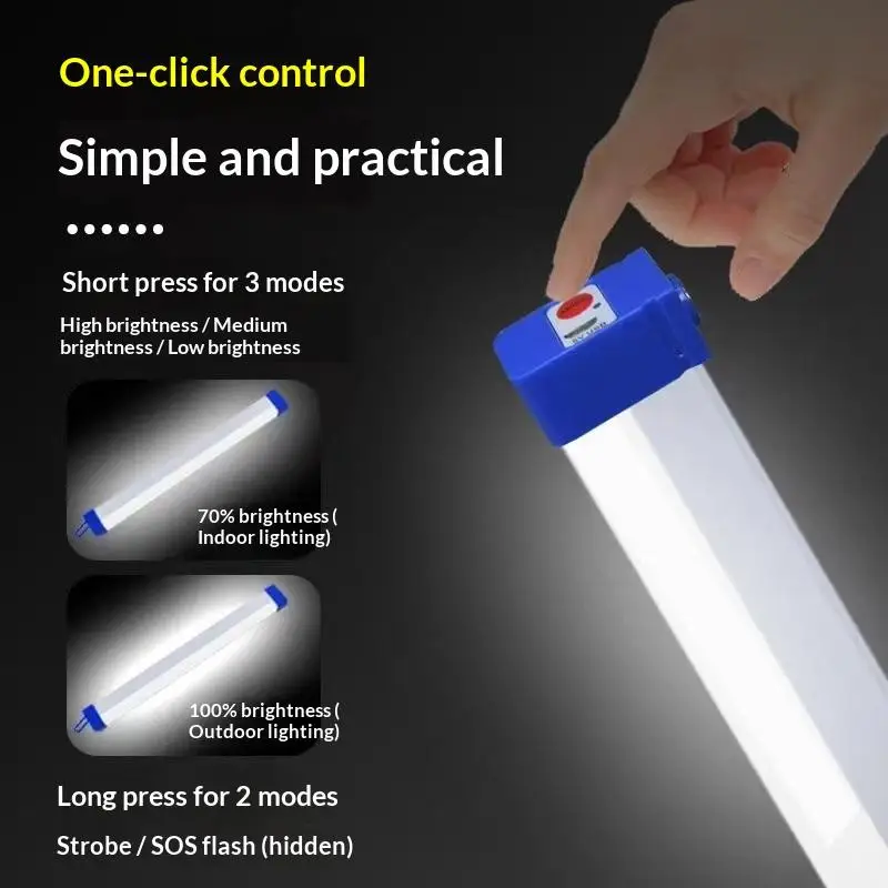 (LA)[LA]17/32/52/70CM LED Rechargeable Tube Camping Light Magnetic Suspension Portable Light Bulb For Emergency Outdoor Lighting