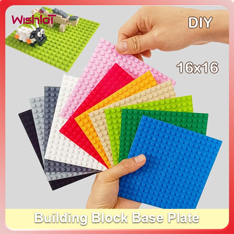 

16x16 Building Block Base Plate DIY Small Particle Parts MOC Technical Children Educational Puzzle Blocks Toys Gifts #T3