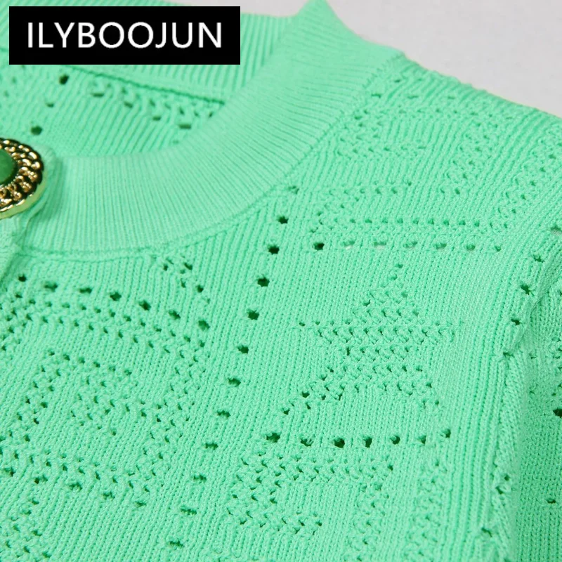 2024 Spring And Autumn New European And American High Quality Knitwear Long Sleeve Round Neck Cardigan Top Woolen Jacket