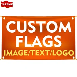 Polyester Graphic Printed Custom Flag with Brass Grommets 3x5 4x6 5x8 6x10FT Single Double Sided 60x90 90x150 cm Party Flags