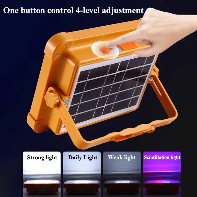 Linterna Solar portátil para exteriores, luz Led Solar para acampar, Banco de energía, tienda de campaña, linterna de emergencia, lámpara Solar recargable