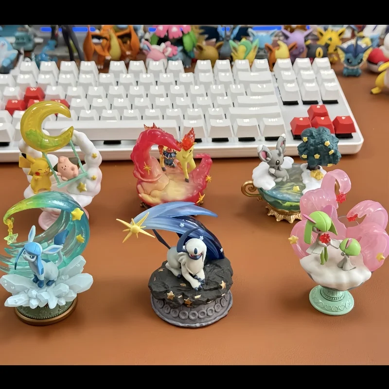 Genuine Pokemon Figures Romantic Collectione Sylveon Primarina Sprigatito Alolan Vulpix Galarian Ponyta Action Model Toys Gifts