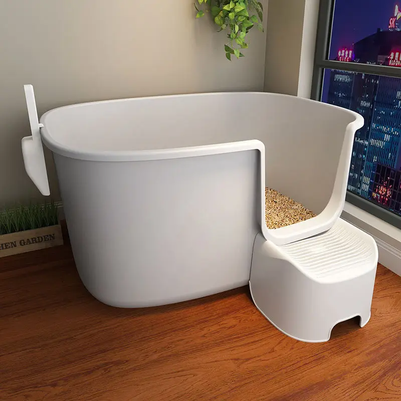 

Suitable foroversized cat litter basin splash-proof toilet semi-closed fully open litter basin shit basin huge extra