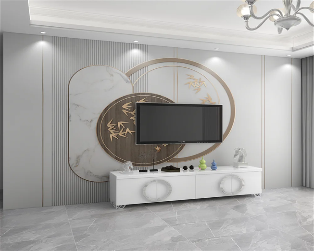 beibehang Custom new papier peint  background bedroom modern simple new Chinese living room light luxury film wallpaper