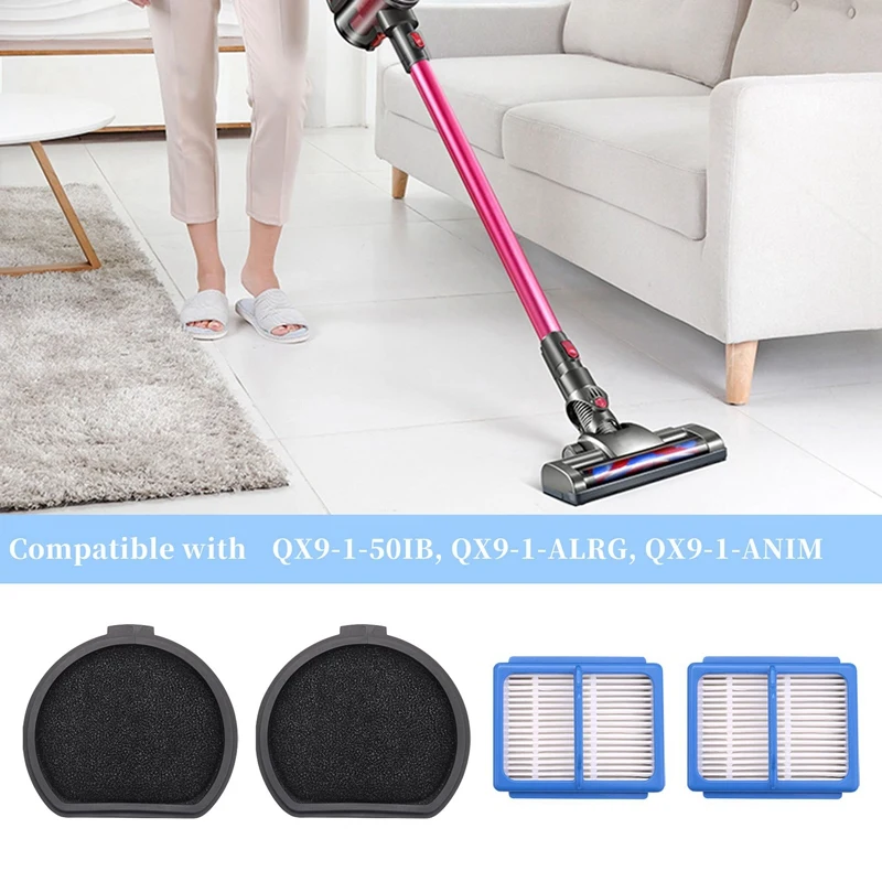 Filter And Pre Motor Filter,Hygiene Filter Replacement Filter Accessories And Clean Brush For AEG QX9 Vacuum Cleaner