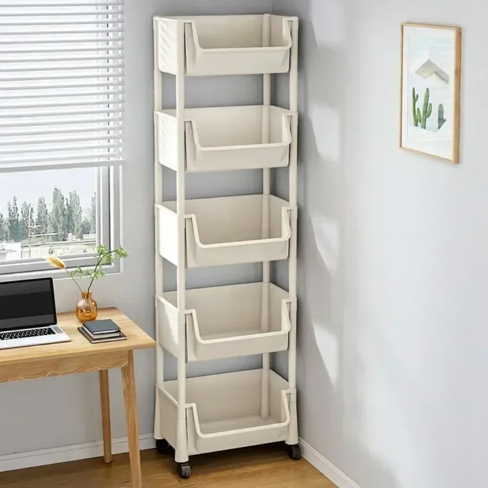 

Trolley Bookshelf Kitchen Rack Kitchen Corner Narrow Slit Cabinet Bathroom Living Room Organizer Serving tongs Tongs kitchen