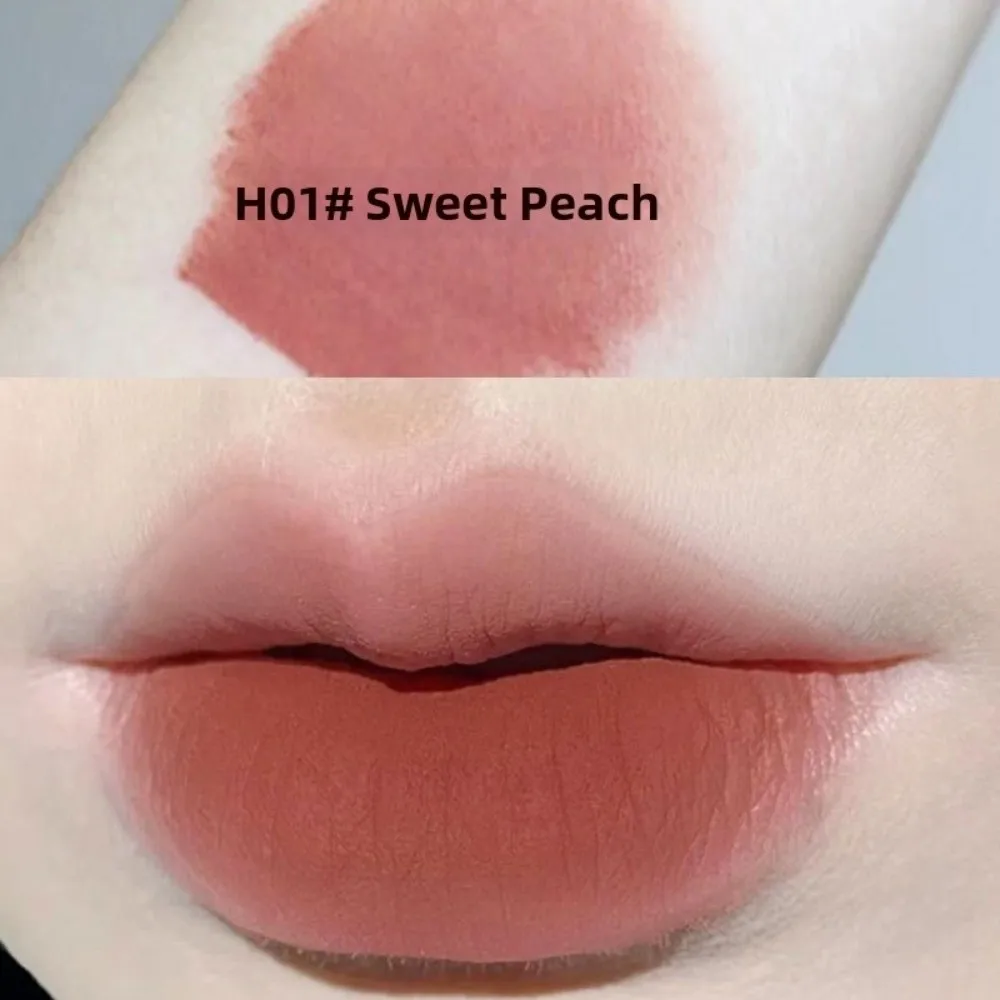 New Matte Finish Velvet Lip Gloss Mist Texture Watery Texture Glossy Lipstick Non-Sticky Long Lasting Lip Tint Cream for Girls