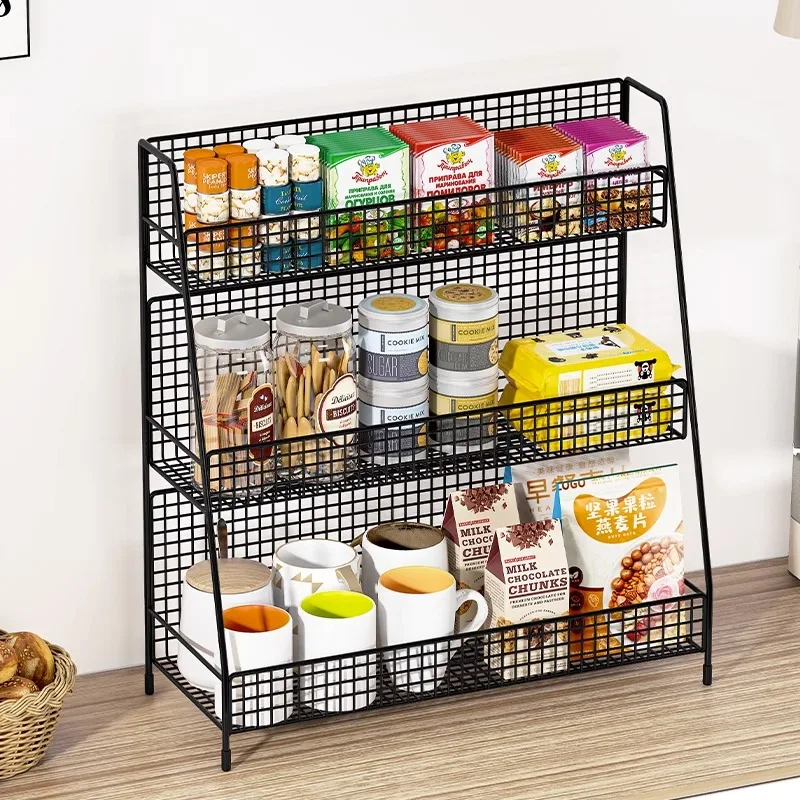 Desktop Storage Snack Rack on Dining Table Living Room Water Cup Rack Kitchen Countertop Seasoning Multi-layer Cup Storage