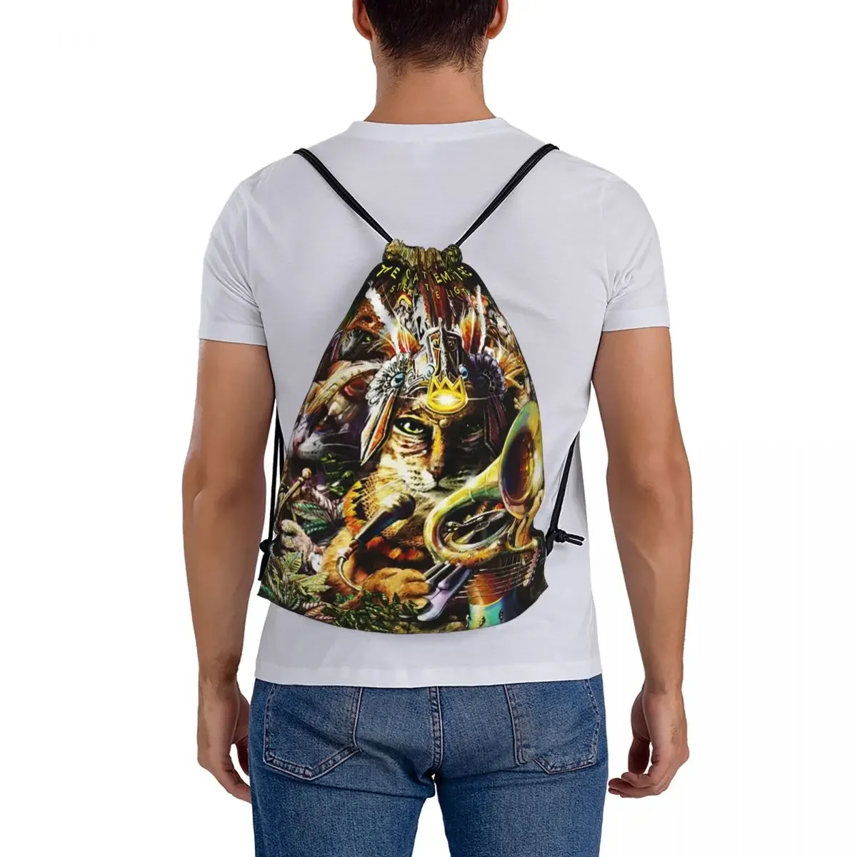 Cat-Empire-mochilas de banda de Rock con el mejor logotipo, bolsas portátiles con cordón, bolsa de almacenamiento con bolsillo, bolsa de libros para viaje y escuela